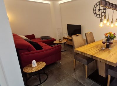 Ansicht des Übergangs zwischen Essbereich und Wohnzimmer