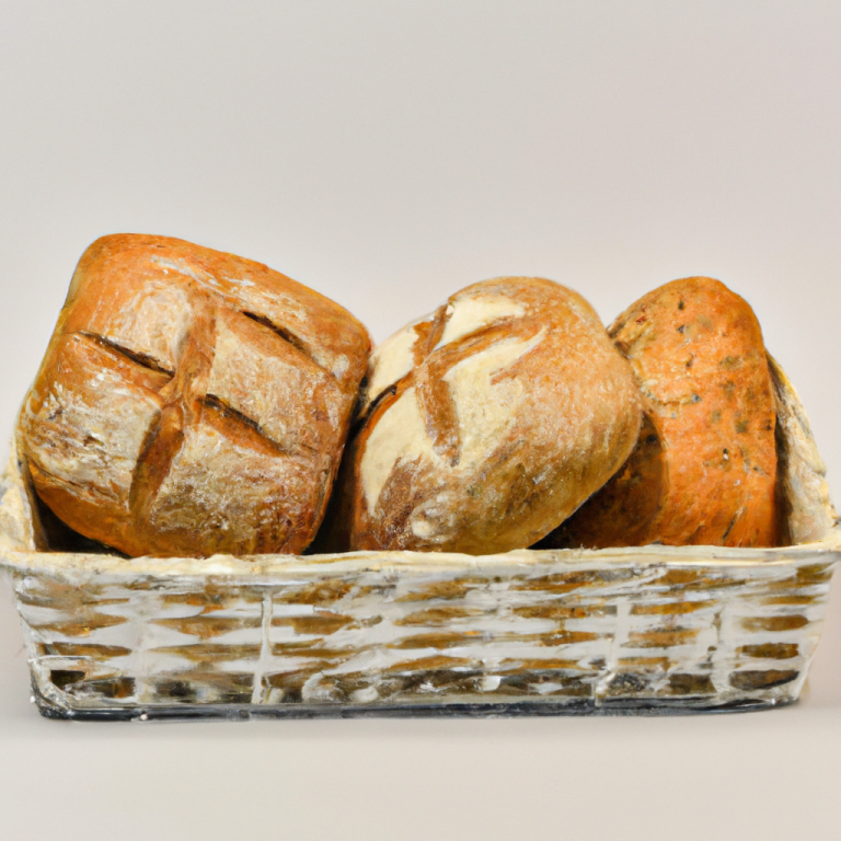 Bild von frischen Brötchen in einem Brotkorb